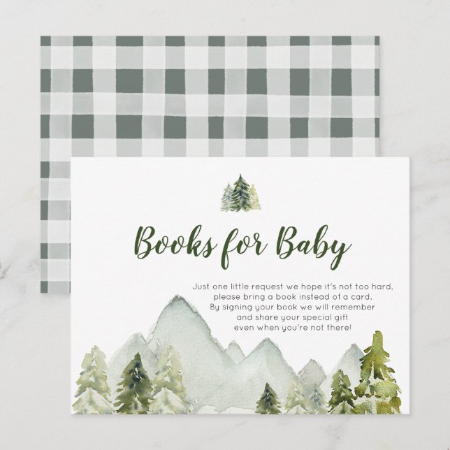 Carte Postale Pine Tree Rustic Adventure Livres pour Baby Postca (Devant / Derrière)