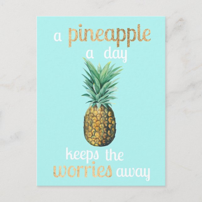 Carte Postale Pineapple Life Quote (Devant)