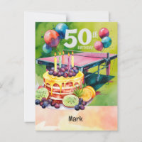 Ping Pong 50e anniversaire avec gâteau