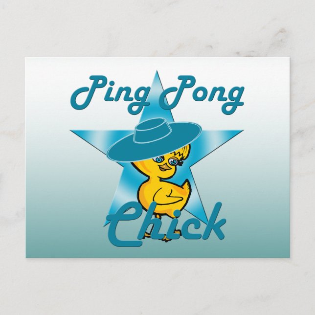 Carte Postale Ping Pong Chick #7 (Devant)