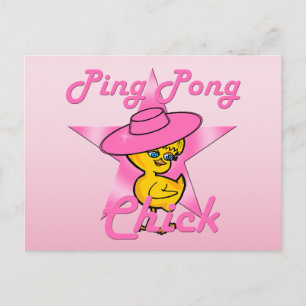 Carte Postale Ping Pong Chick #8