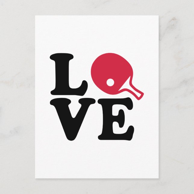 Carte Postale Ping pong love (Devant)