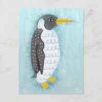 Carte postale pingouin