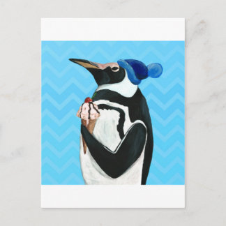 Carte Postale Pingouin authentique