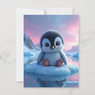 Carte Postale Pingouin bébé