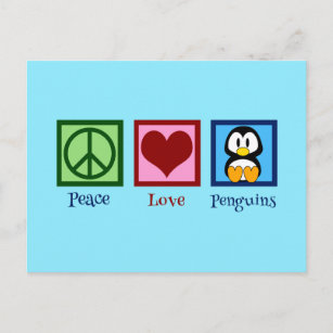 Carte Postale Pingouin bleu