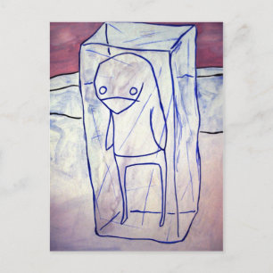 Carte Postale pingouin congelé