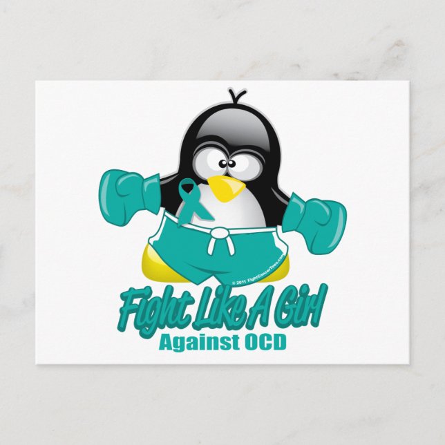 Carte Postale Pingouin de combat OCD (Devant)