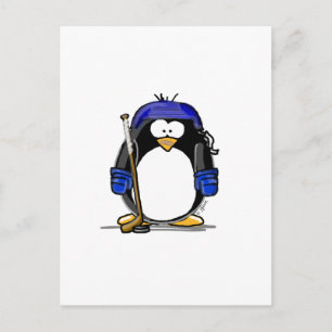 Carte Postale Pingouin de hockey