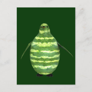Carte Postale Pingouin de la Journée nationale de la pastèque