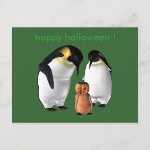 Carte Postale Pingouin d'Halloween