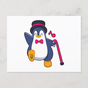Carte Postale Pingouin en Groom avec Cravate