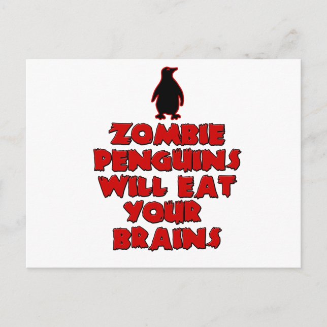 Carte Postale PingouinsZombie (Devant)
