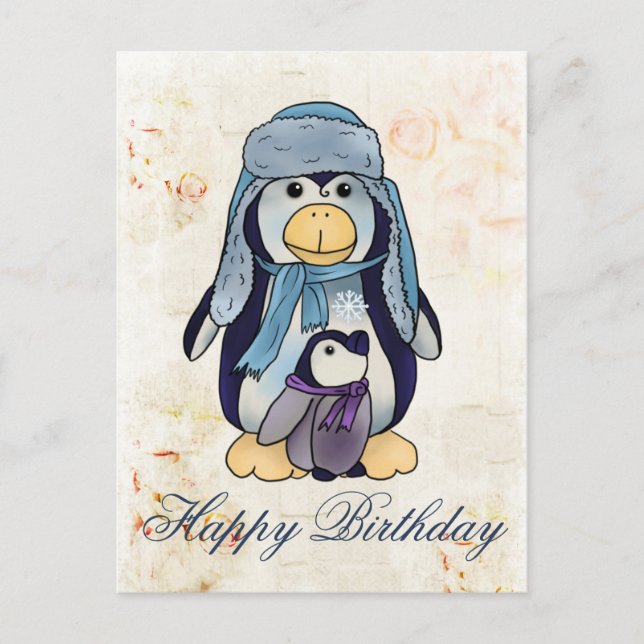 Carte Postale Pinguin mit Type (Devant)