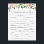 Carte Postale Pink and White Flower Wedding Advice Cards<br><div class="desc">Our pink and white flower fill-in-the-blank advice cards are a fun activity to have a wedding reception or bridal shower. You can change the heading wording if you would like by using Zazzle's "Personalize this template" tool. Be sure to check out our large selection of coordinating items by browsing the...</div>