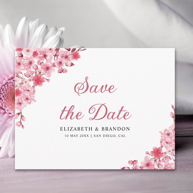 Carte Postale Pink Blossom Wedding – Elegant Sakura Flowers (Créateur téléchargé)