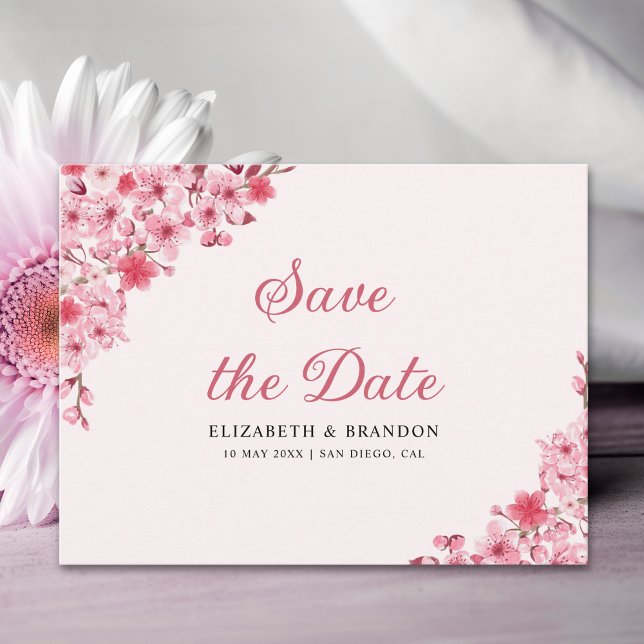 Carte Postale Pink Blossom Wedding – Elegant Sakura Flowers (Créateur téléchargé)