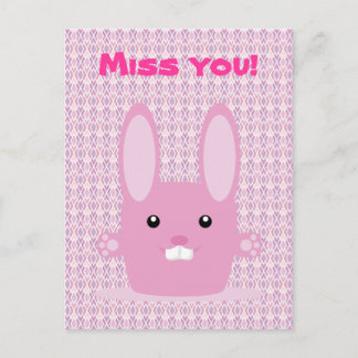 Carte Postale Pink bunny