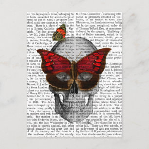 Carte Postale Pink Butterfly Mask Skull