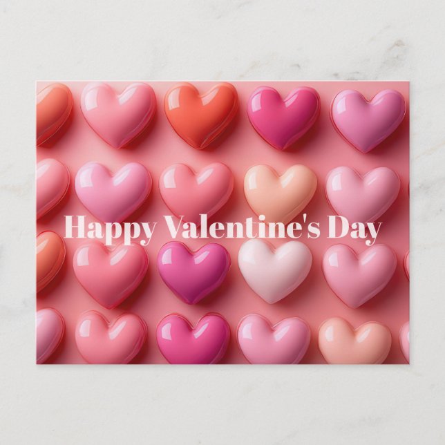 Carte Postale Pink Candy Hearts Valentine`s Day Card  (Devant)