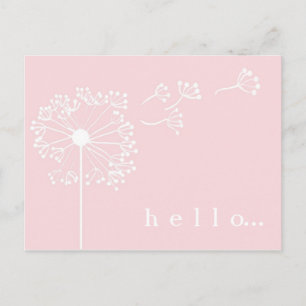Carte Postale Pink Dandelion stationnaire
