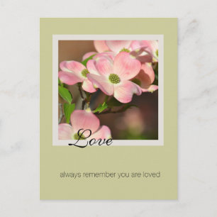 Carte Postale Pink Dogwood Personnalisé Amour Citation Inspirati