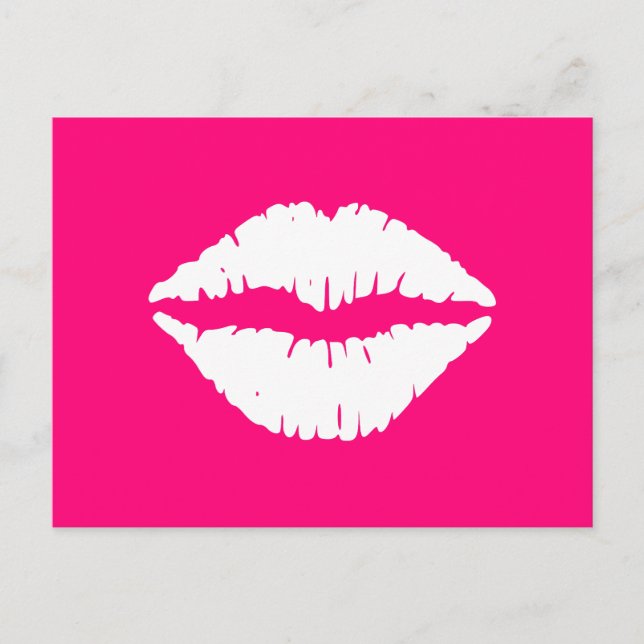 Carte Postale Pink et lipstick blanc (Devant)