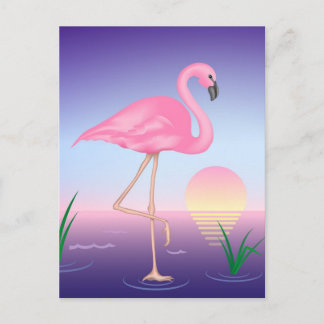 Carte Postale Pink Flamingo