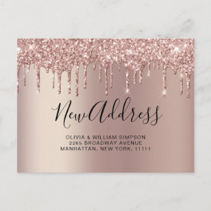 Carte Postale Pink Gold Driving Nouvelle adresse Moving Faire-pa
