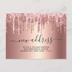 Carte Postale Pink Gold Driving Nouvelle adresse Moving Faire-pa