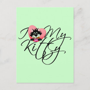 Carte Postale Pink I Love My Kitty Tshirts et cadeaux