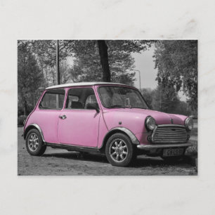 Carte postale Pink Mini Cooper