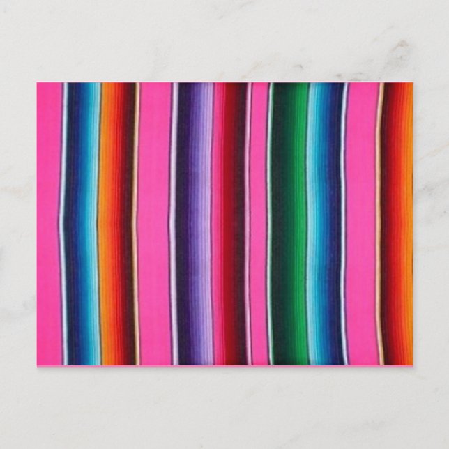 Carte Postale Pink Multi Serape couverture mexicaine (Devant)
