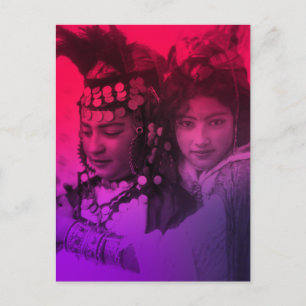 Carte Postale Pink Red Maghreb Ouled Naïl Berber Girl Female Pos
