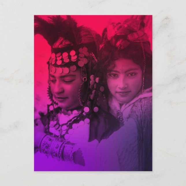 Carte Postale Pink Red Maghreb Ouled Naïl Berber Girl Female Pos (Devant)