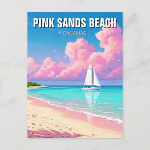 Carte Postale Pink Sands Beach Bahamas Travel
