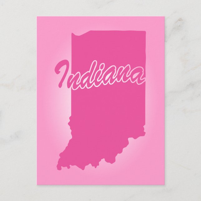 Carte postale Pink State Indiana (Devant)