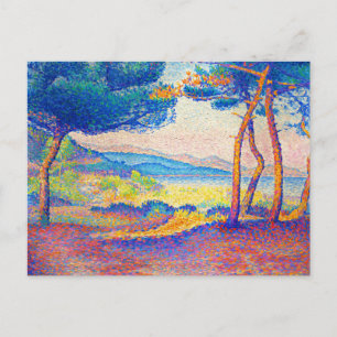 Carte Postale Pins antiques le long de la côte (1896) peinture