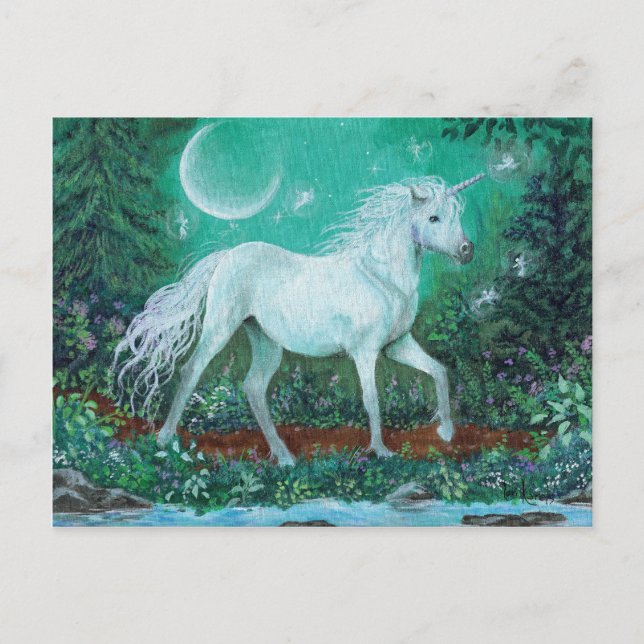 Carte Postale Pins croustillants de Unicorne (Devant)
