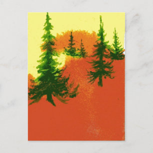 Carte postale "Pins dans la crête #3" Country Road