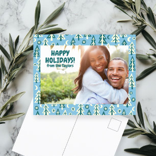 Carte Postale Pins de forêt La Lune Étoiles sur mesure