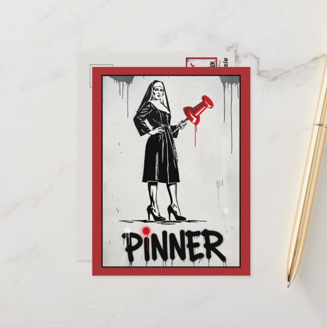 Carte Postale Pinterest Parodie Drôle (Devant/Arrière en situation)