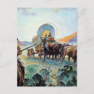 Carte Postale "Pioneers" Western Art by Herbert M Stoops