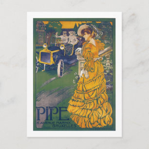 Carte Postale Pipe Automobile - Publicité belge Vintage