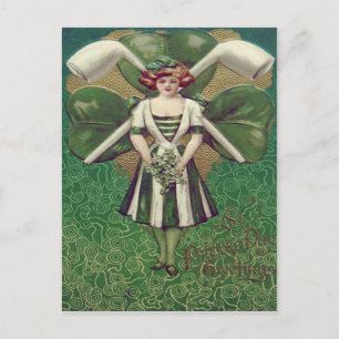 Carte Postale Pipe en argile trèfle femme