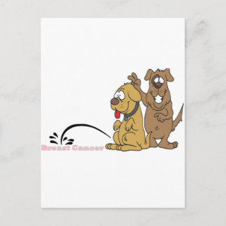 Carte Postale Pipi sur le cancer du sein