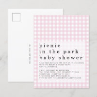 Pique-Nique Dans Park Baby shower Rose En vichy In