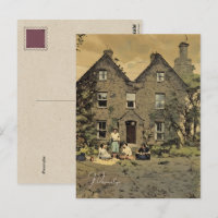 Pique-nique de famille Vieille maison de campagne