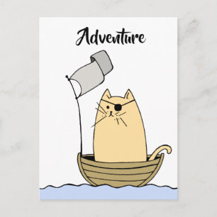 Carte Postale Pirate Cat Adventure
