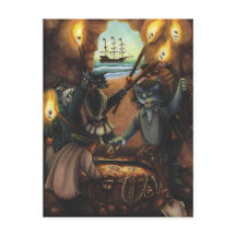Pirate Cats Treasure Island Cave Imaginaire Art Ca